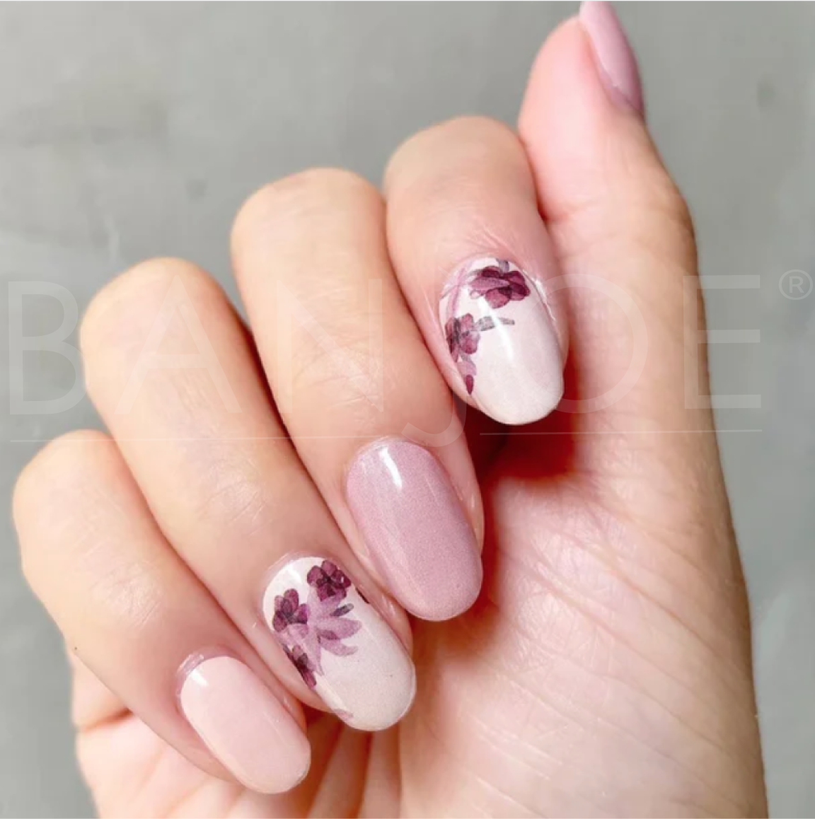 Flores Burdeo | Stickers de Esmalte