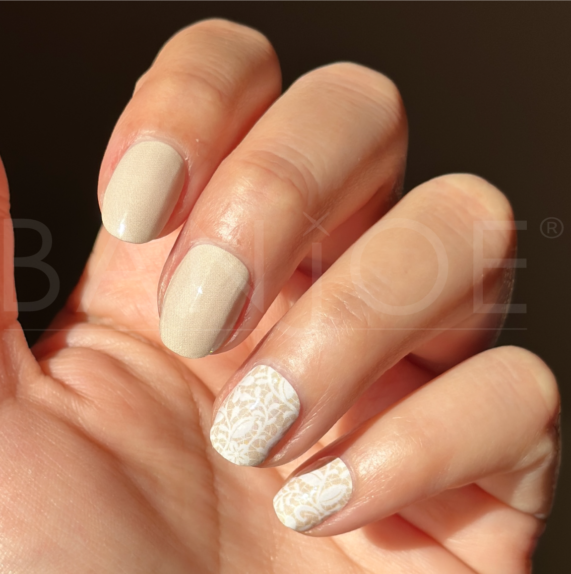 Elegant Beige | Stickers de Esmalte