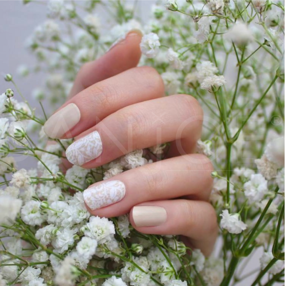 Elegant Beige | Stickers de Esmalte