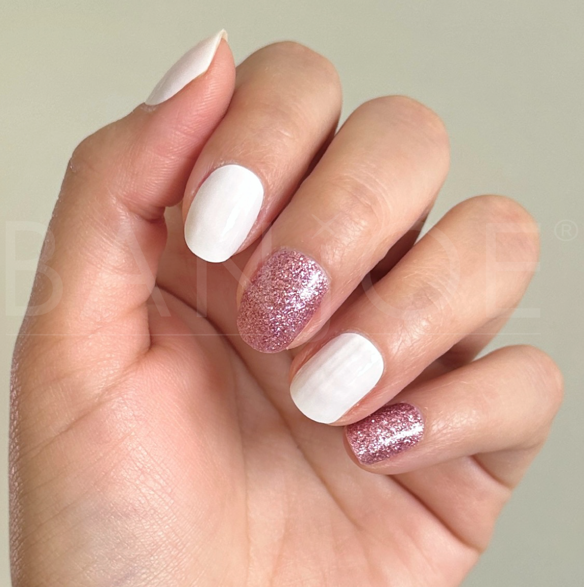 White & Pink | Stickers de Esmalte