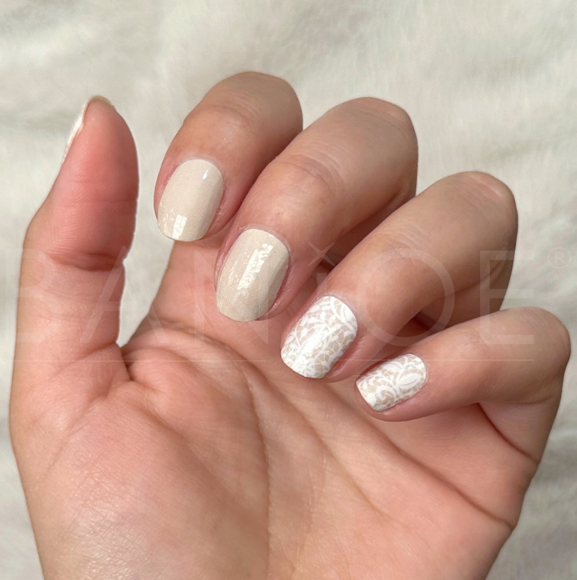 Elegant Beige | Stickers de Esmalte