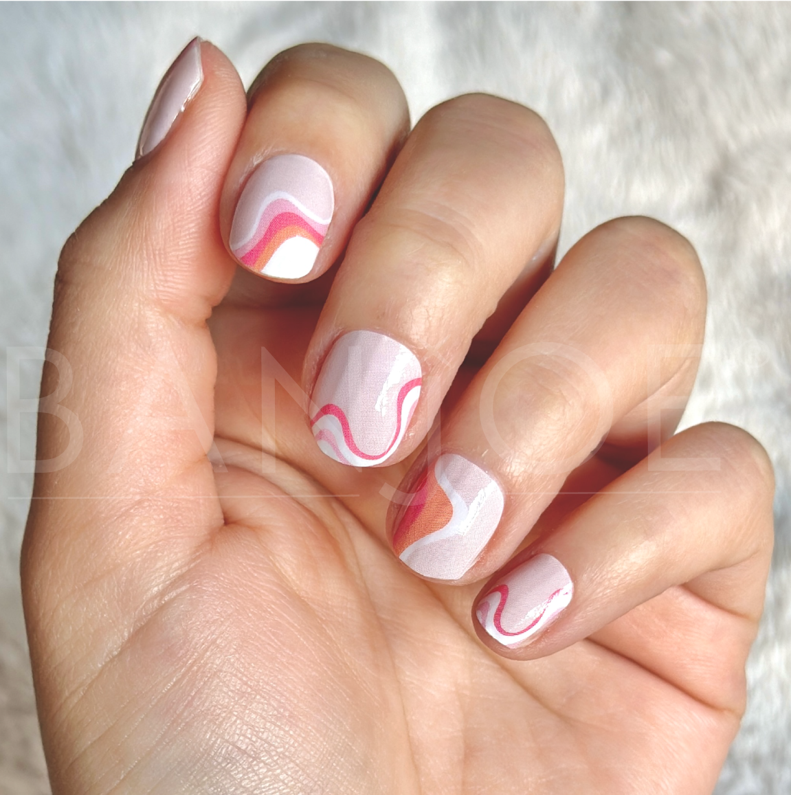 Ondas Pink | Stickers de Esmalte