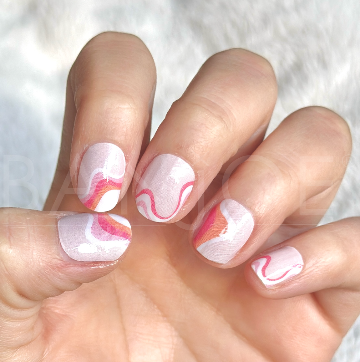 Ondas Pink | Stickers de Esmalte