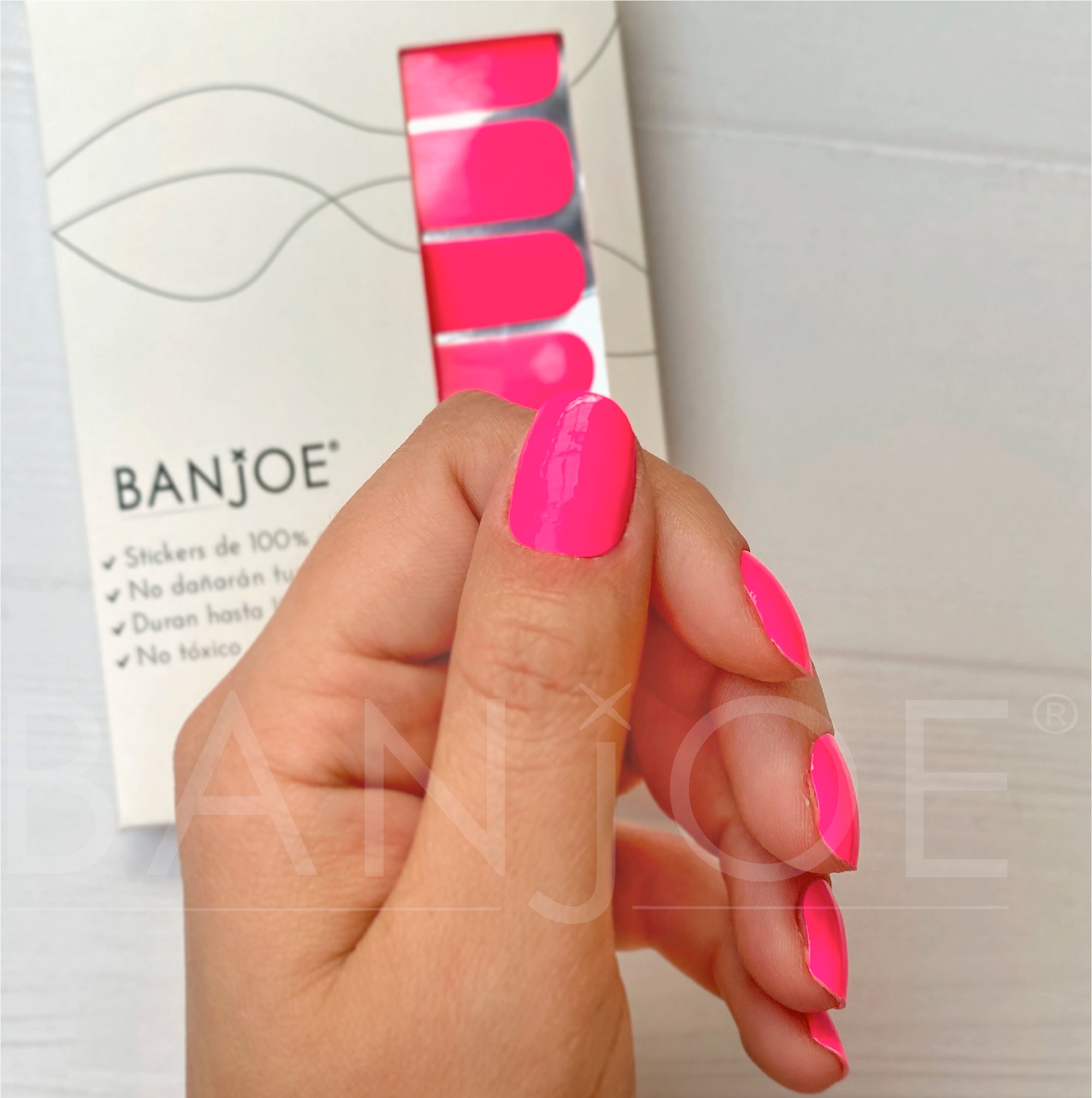 Rosa Neon | Stickers de Esmalte