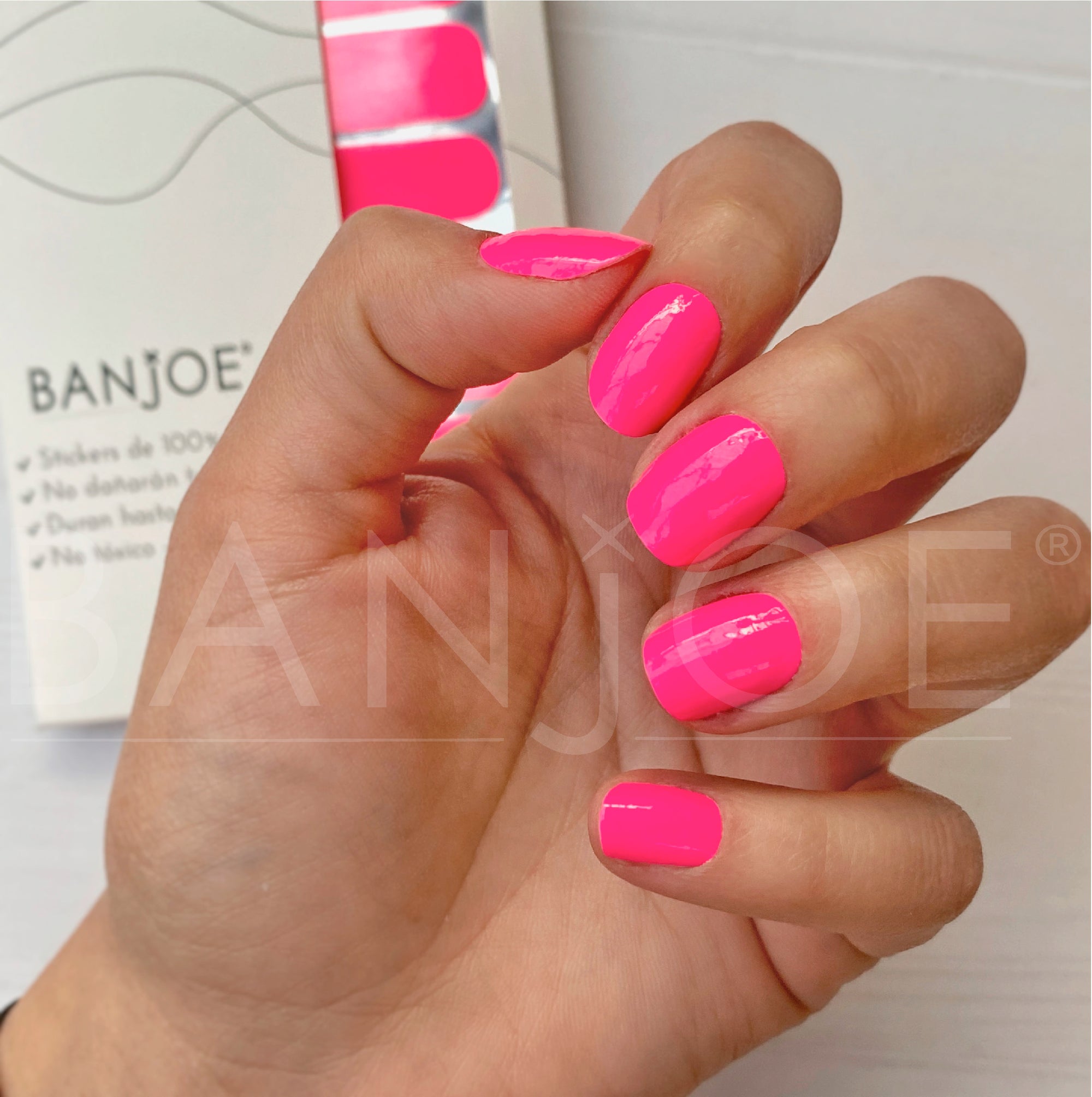 Rosa Neon | Stickers de Esmalte