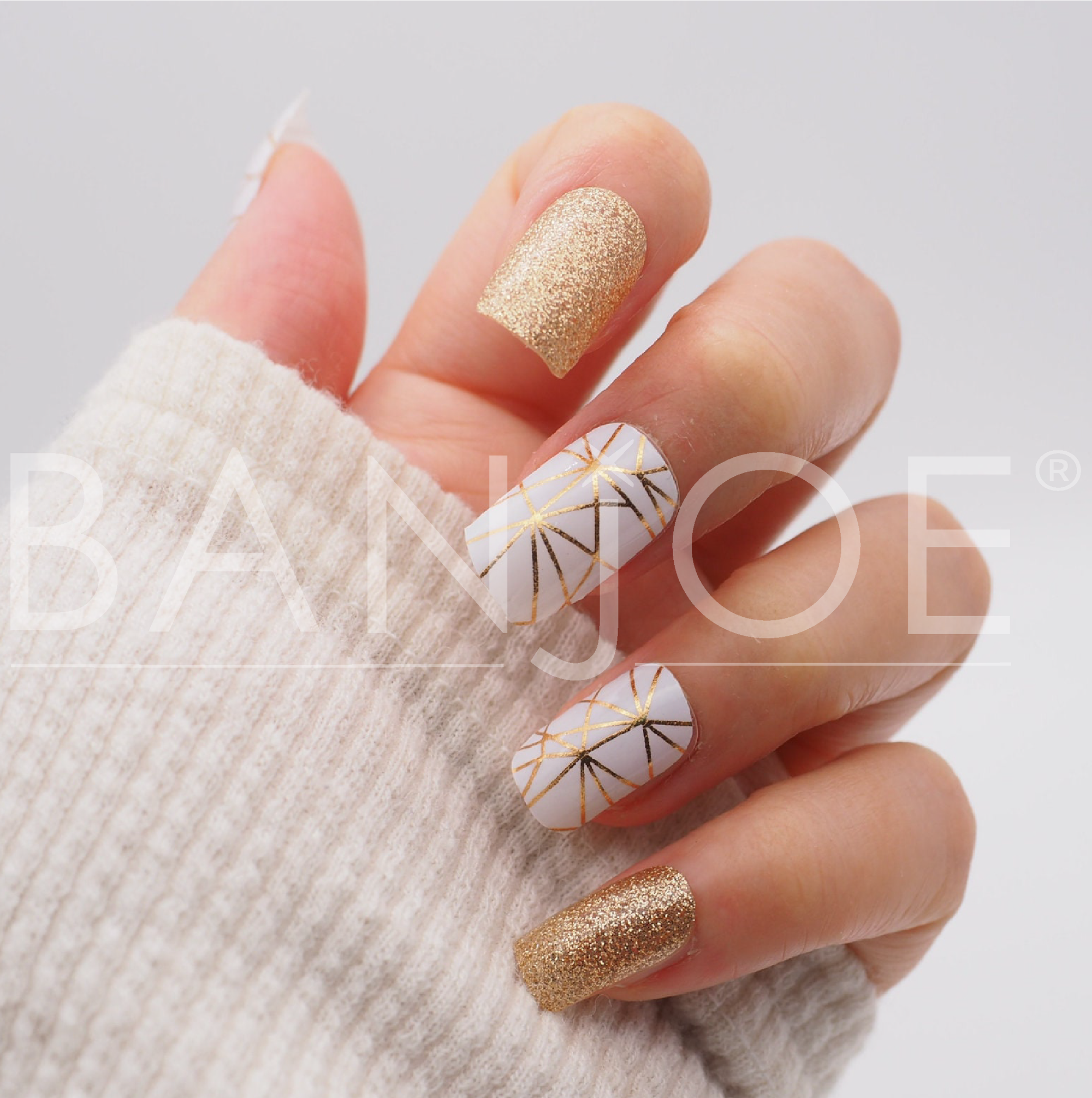 Golden Glow | Stickers de Esmalte