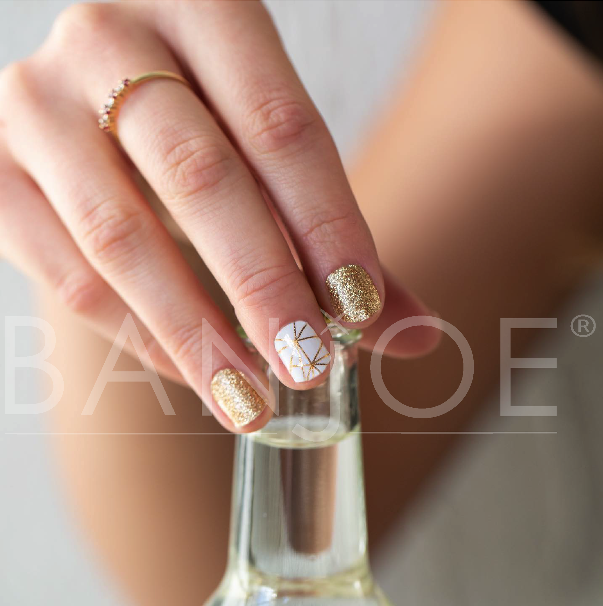 Golden Glow | Stickers de Esmalte