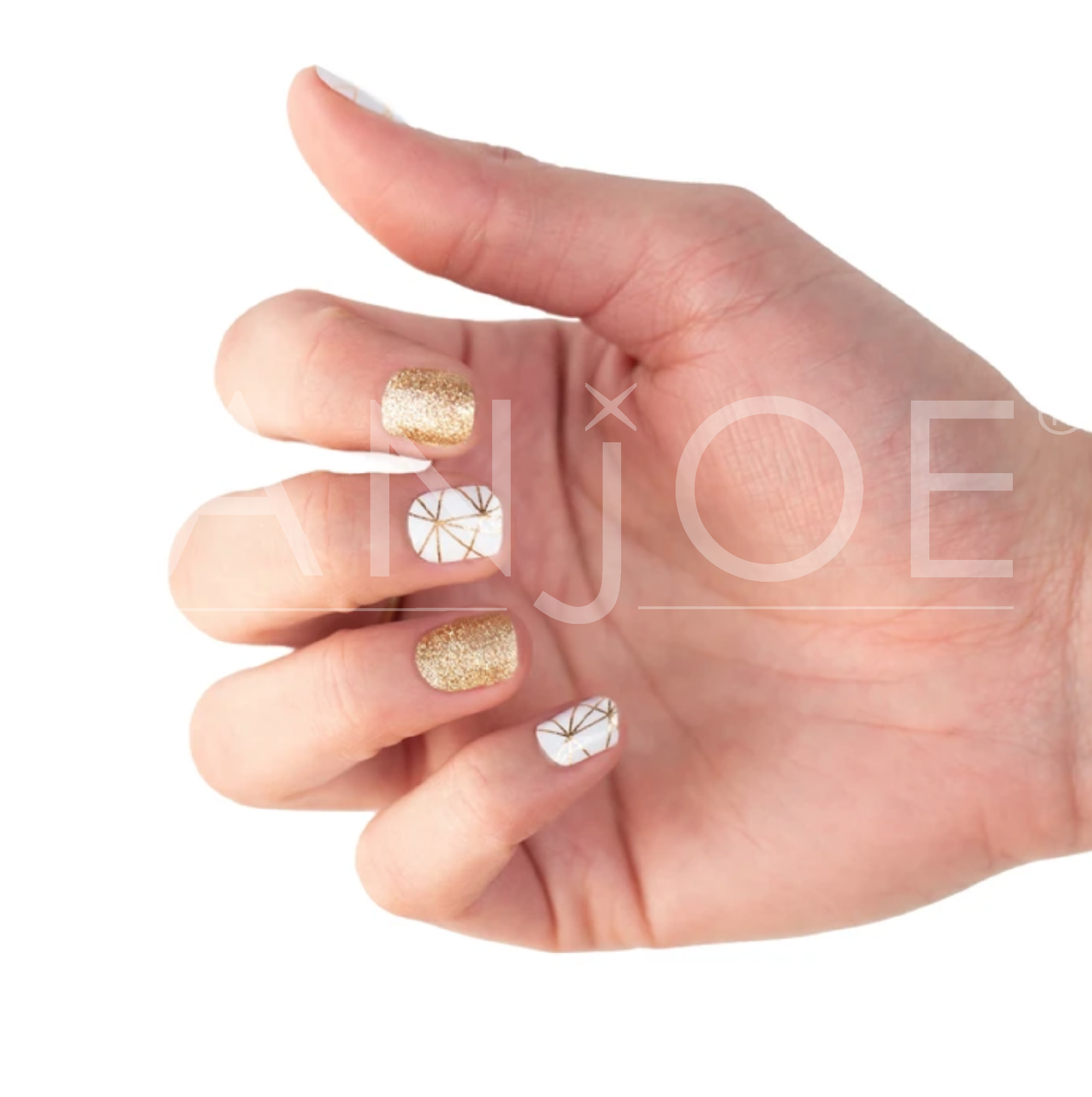 Golden Glow | Stickers de Esmalte