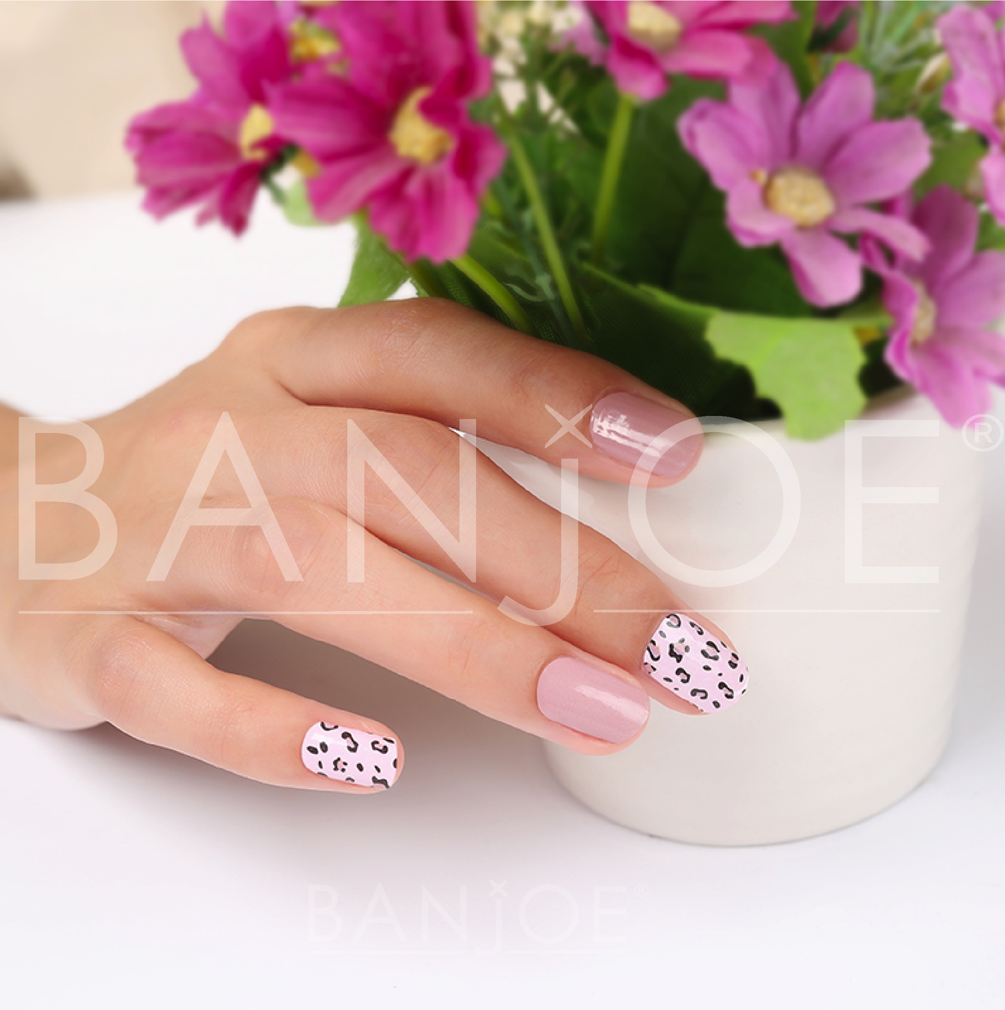 Animal Print rosa | Stickers de Esmalte